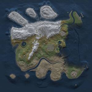 Thumbnail Rust Map: Procedural Map, Size: 3000, Seed: 60408, 11 Monuments