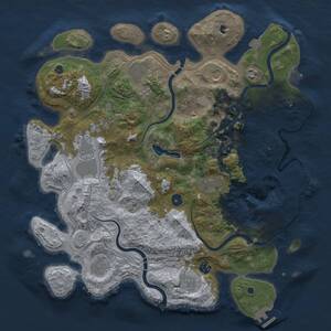Thumbnail Rust Map: Procedural Map, Size: 4250, Seed: 1751255694, 16 Monuments