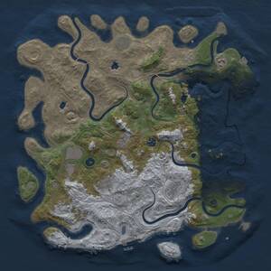 Thumbnail Rust Map: Procedural Map, Size: 4500, Seed: 531531315, 15 Monuments