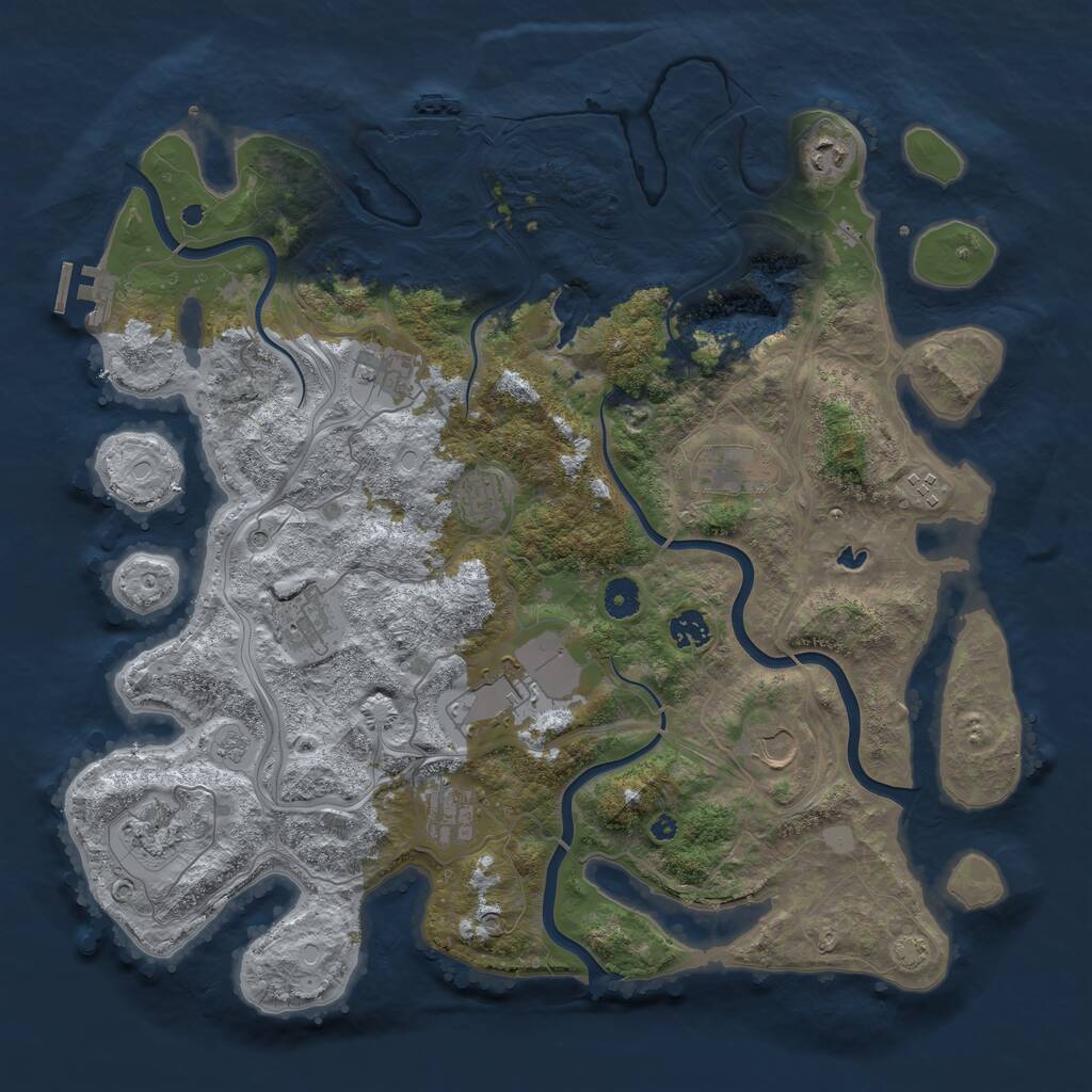 Rust Map: Procedural Map, Size: 4250, Seed: 20938, 17 Monuments