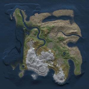Thumbnail Rust Map: Procedural Map, Size: 3000, Seed: 619345339, 11 Monuments
