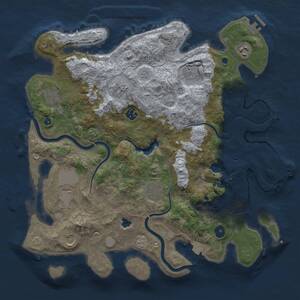 Thumbnail Rust Map: Procedural Map, Size: 4000, Seed: 94520, 15 Monuments