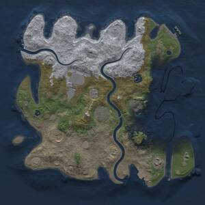 Thumbnail Rust Map: Procedural Map, Size: 3500, Seed: 419370820, 13 Monuments