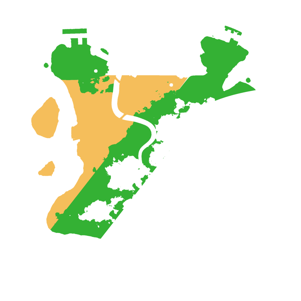 Biome Rust Map: Procedural Map, Size: 2500, Seed: 554778963