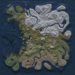 Thumbnail Rust Map: Procedural Map, Size: 4250, Seed: 1255810239, 15 Monuments