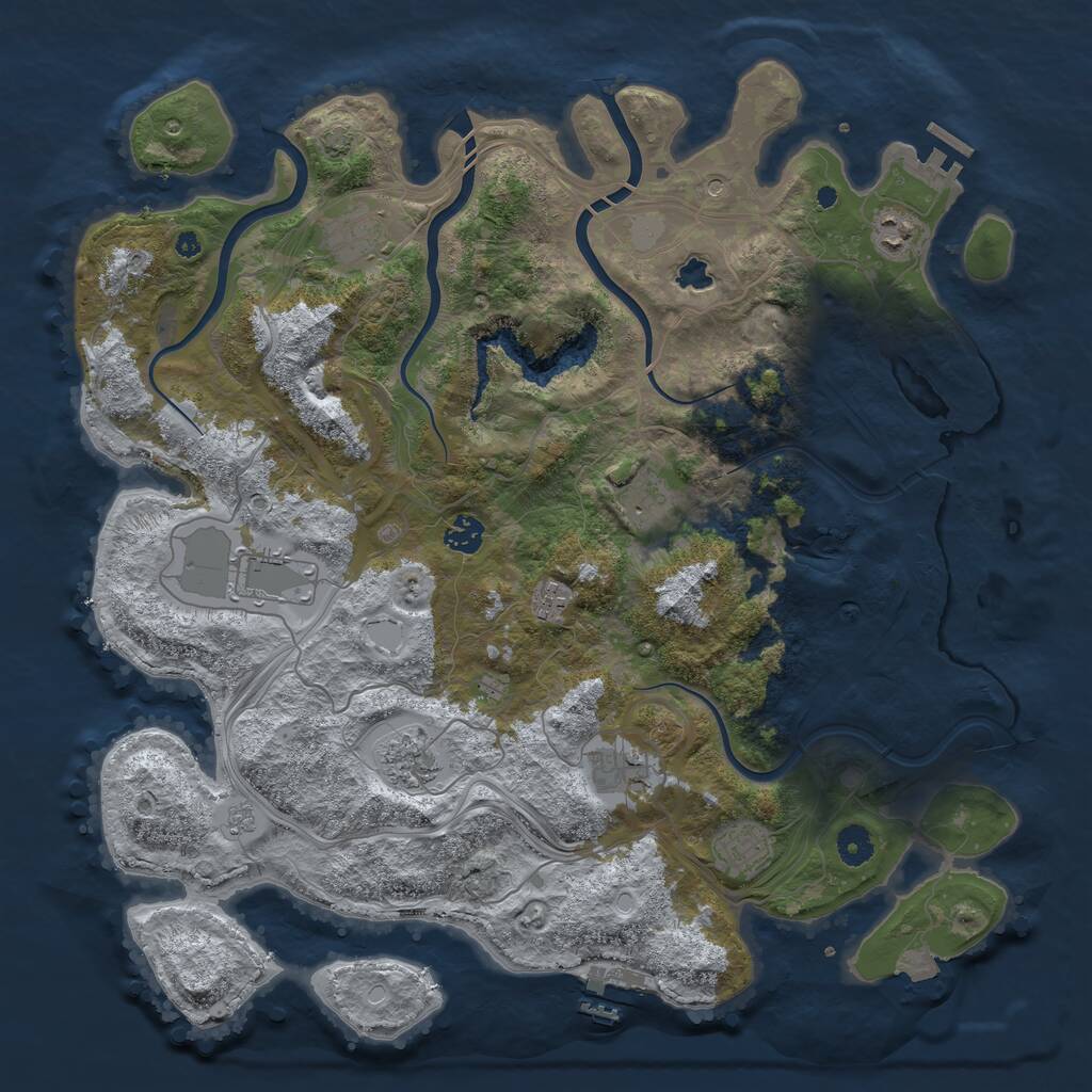 Rust Map: Procedural Map, Size: 4250, Seed: 1403069048, 15 Monuments