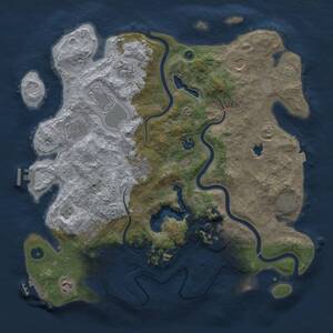 Thumbnail Rust Map: Procedural Map, Size: 4000, Seed: 8654321, 17 Monuments