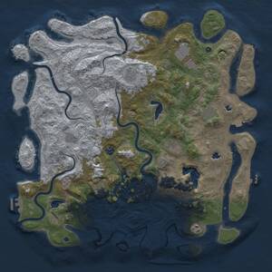 Thumbnail Rust Map: Procedural Map, Size: 4750, Seed: 1140955754, 16 Monuments