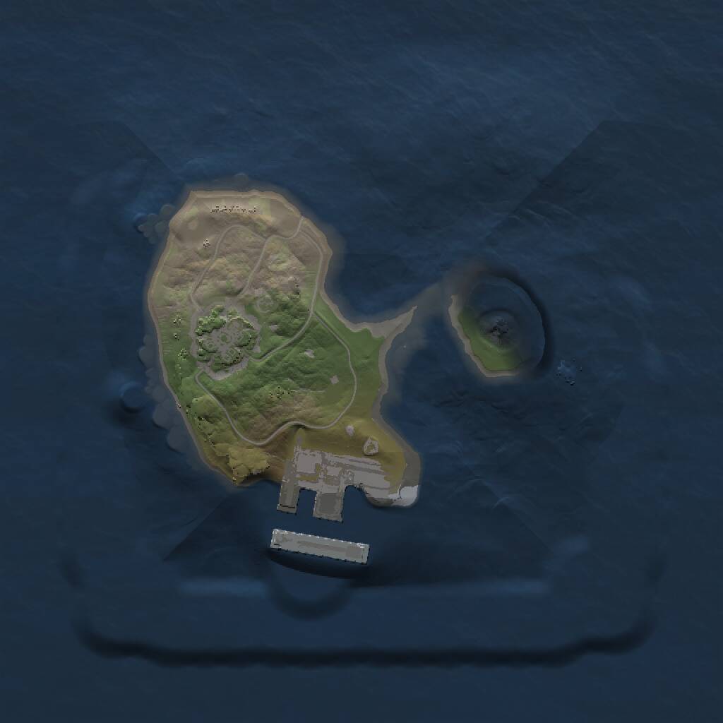 Rust Map: Procedural Map, Size: 1500, Seed: 1932239814, 3 Monuments