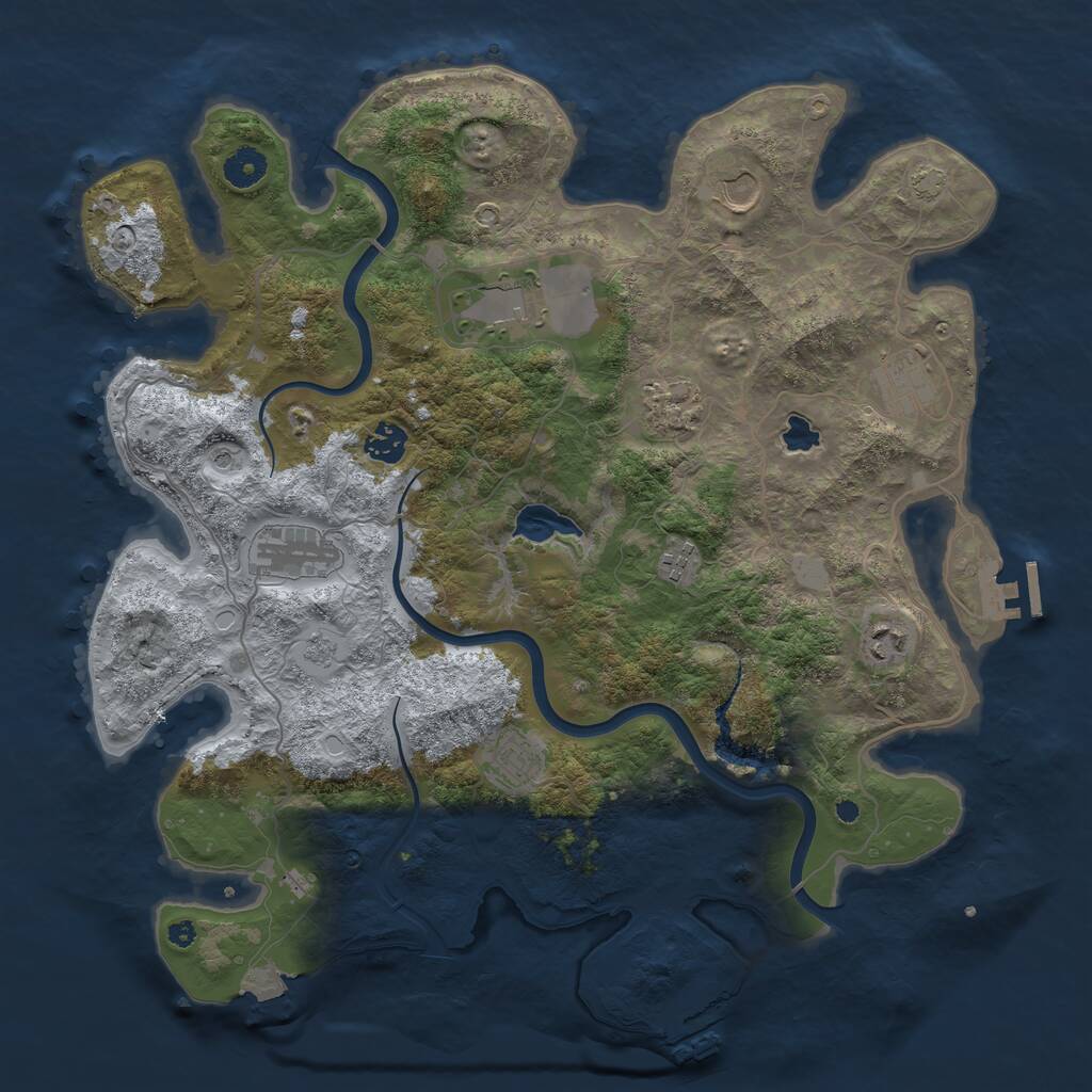 Rust Map: Procedural Map, Size: 4000, Seed: 880590, 15 Monuments