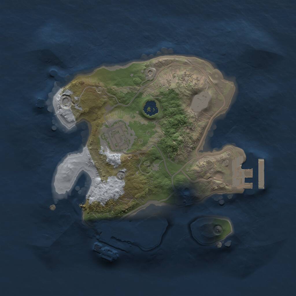 Rust Map: Procedural Map, Size: 2000, Seed: 238041753, 4 Monuments