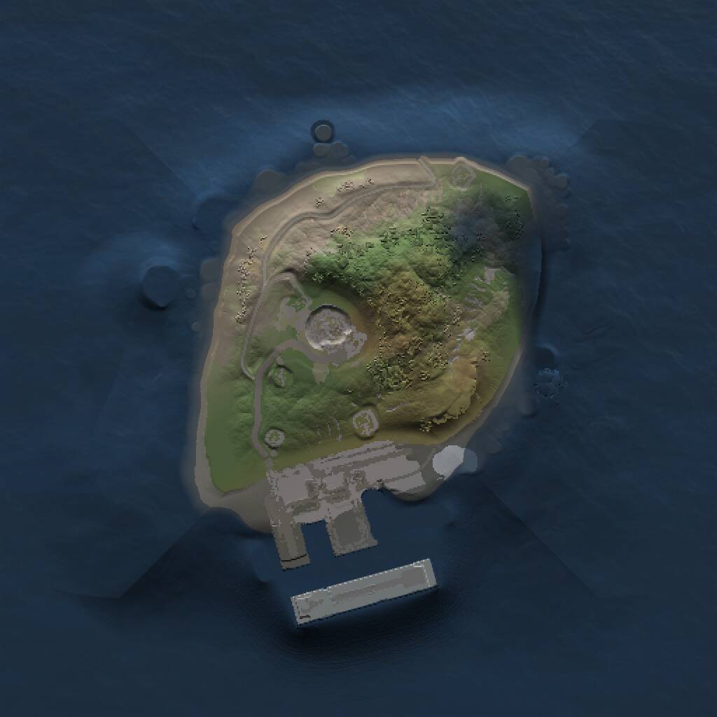 Rust Map: Procedural Map, Size: 1000, Seed: 23810178, 3 Monuments