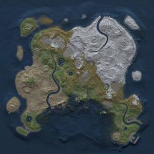Thumbnail Rust Map: Procedural Map, Size: 3800, Seed: 1863441911, 16 Monuments