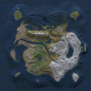 Thumbnail Rust Map: Procedural Map, Size: 2500, Seed: 690897033, 7 Monuments