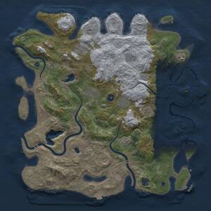Thumbnail Rust Map: Procedural Map, Size: 4300, Seed: 2352, 15 Monuments