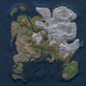 Thumbnail Rust Map: Procedural Map, Size: 3500, Seed: 884727689, 14 Monuments