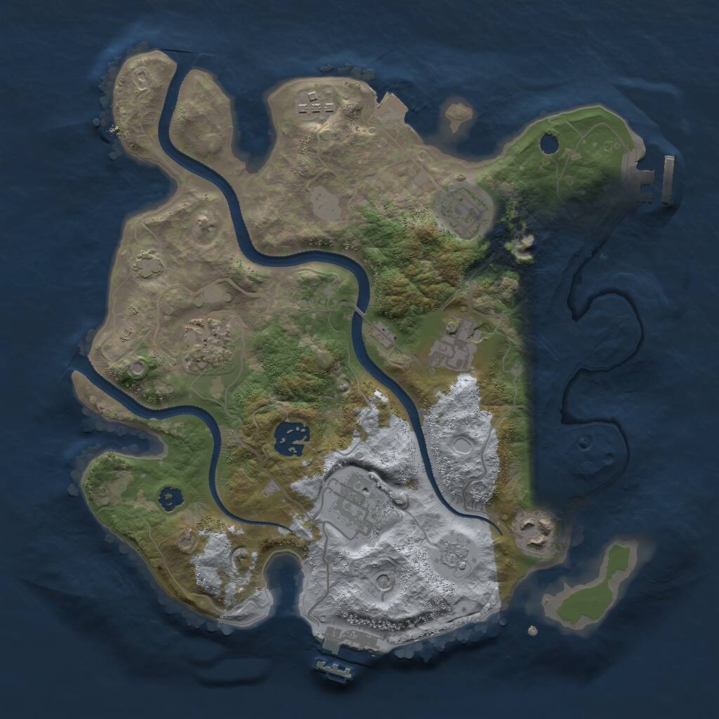 Rust Map: Procedural Map, Size: 3000, Seed: 184565202, 13 Monuments