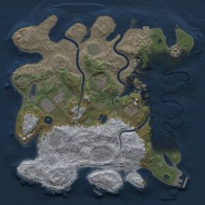 Thumbnail Rust Map: Procedural Map, Size: 3750, Seed: 700000, 16 Monuments