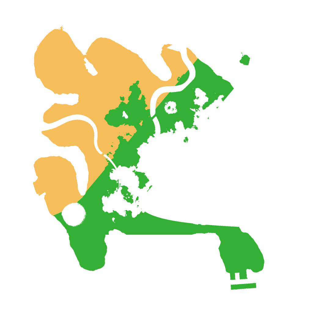 Biome Rust Map: Procedural Map, Size: 2500, Seed: 1345461118