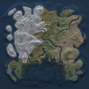 Thumbnail Rust Map: Procedural Map, Size: 4000, Seed: 402816446, 14 Monuments