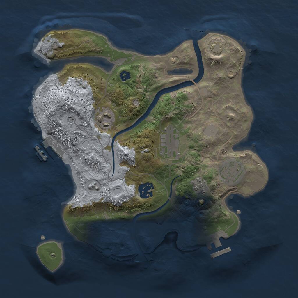 Rust Map: Procedural Map, Size: 2800, Seed: 26144519, 10 Monuments