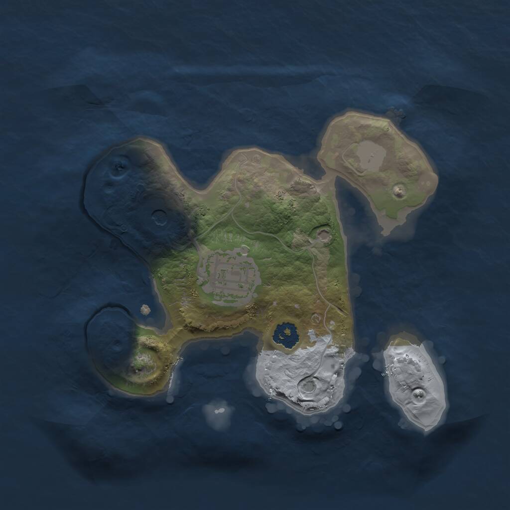 Rust Map: Procedural Map, Size: 2000, Seed: 165661676, 3 Monuments