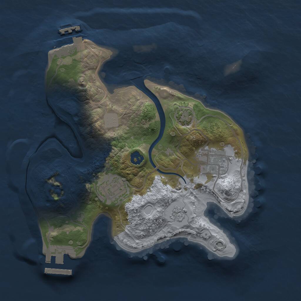 Rust Map: Procedural Map, Size: 2250, Seed: 986083679, 7 Monuments