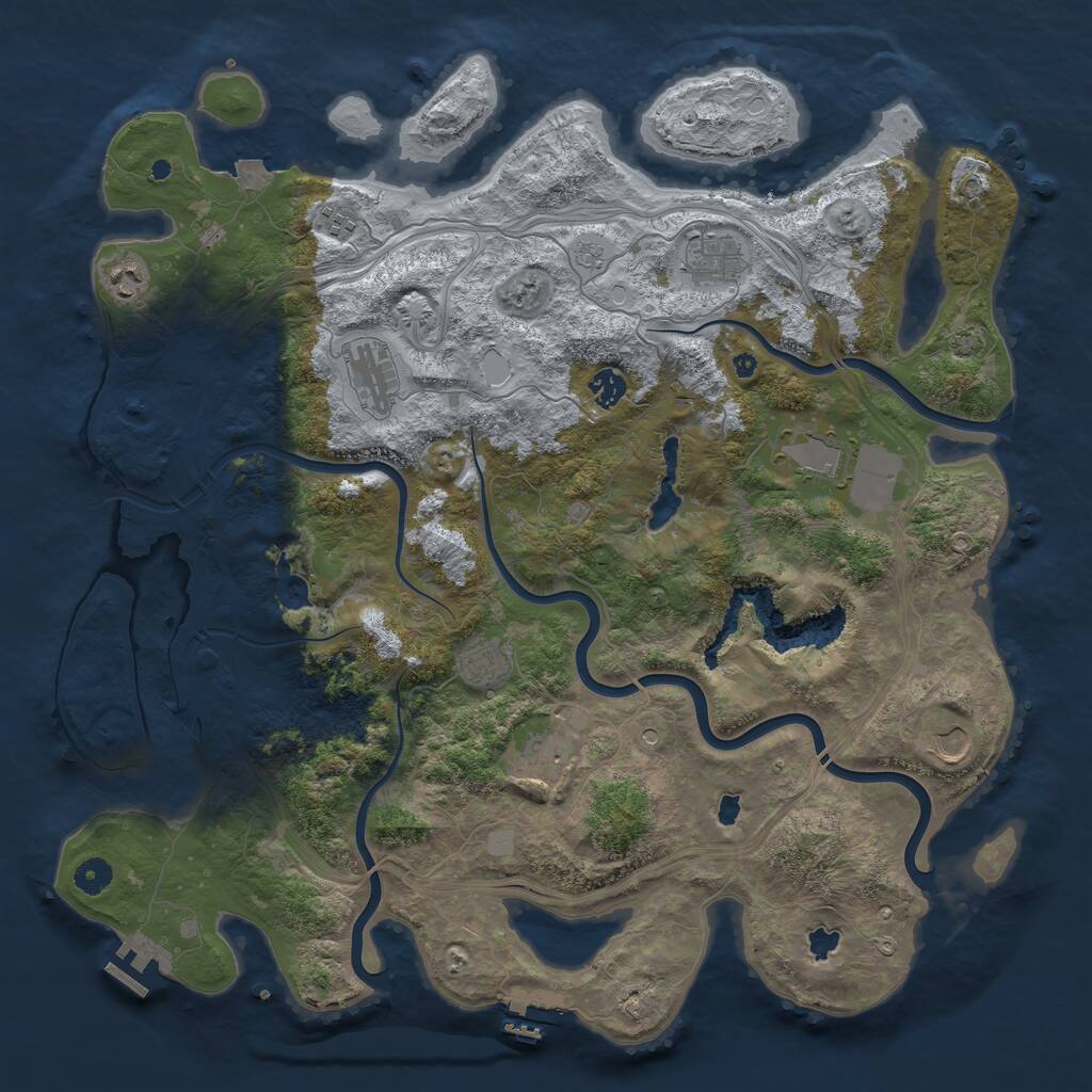Rust Map: Procedural Map, Size: 4500, Seed: 189662282, 15 Monuments