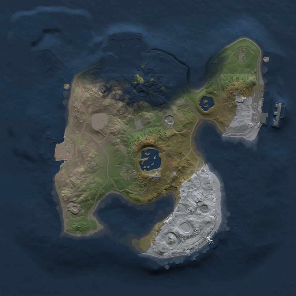 Rust Map: Procedural Map, Size: 2000, Seed: 3573573, 5 Monuments