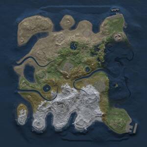 Thumbnail Rust Map: Procedural Map, Size: 3000, Seed: 898643075, 11 Monuments