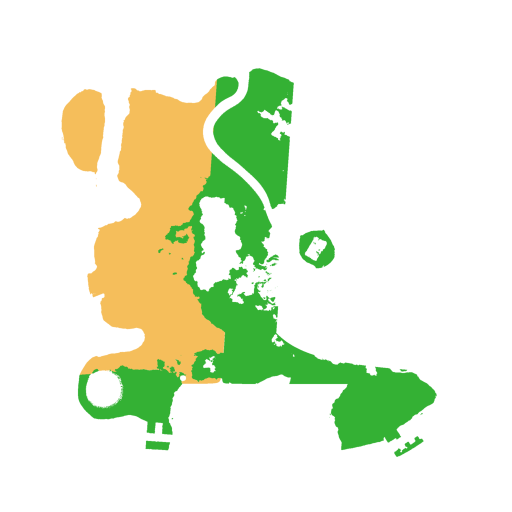 Biome Rust Map: Procedural Map, Size: 2500, Seed: 545642