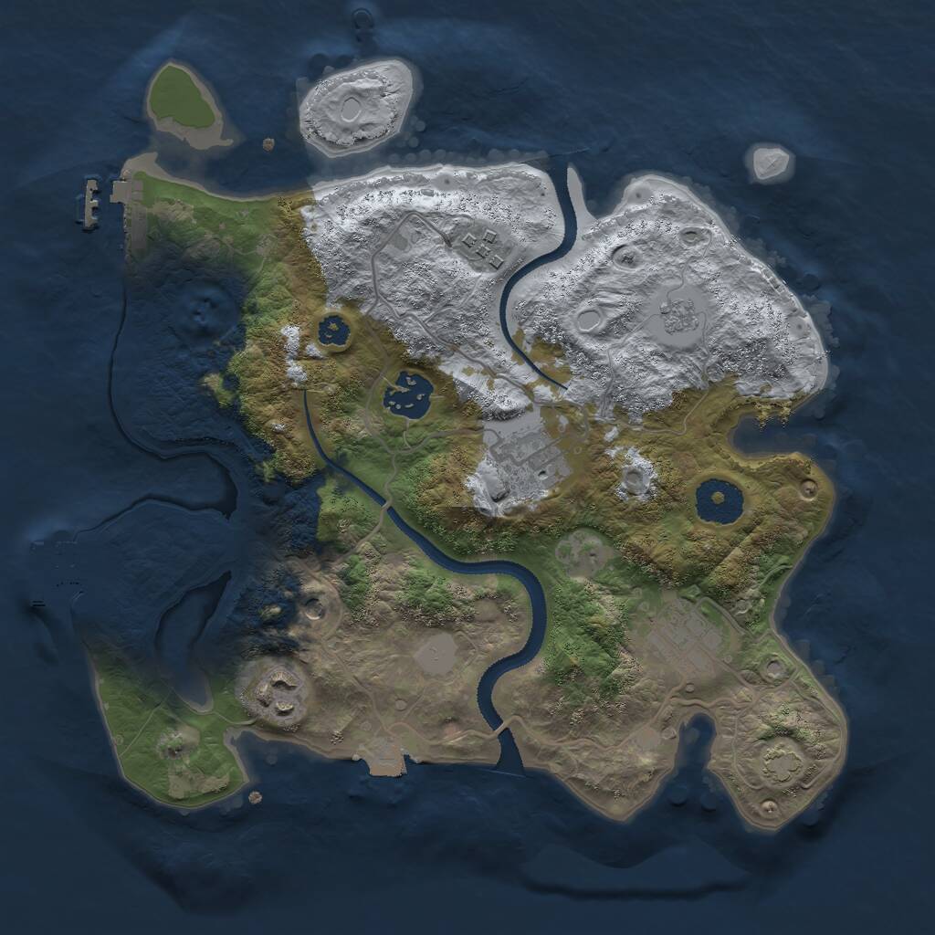 Rust Map: Procedural Map, Size: 3000, Seed: 311583342, 11 Monuments