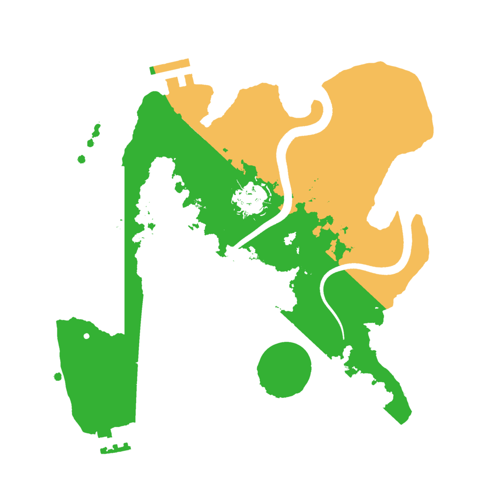 Biome Rust Map: Procedural Map, Size: 2500, Seed: 1684052176