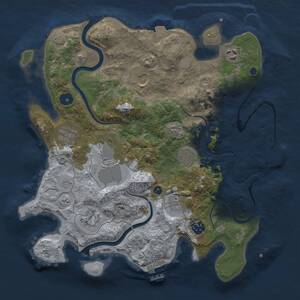 Thumbnail Rust Map: Procedural Map, Size: 3500, Seed: 1638254631, 15 Monuments