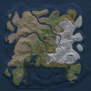 Thumbnail Rust Map: Procedural Map, Size: 3800, Seed: 266291945, 15 Monuments