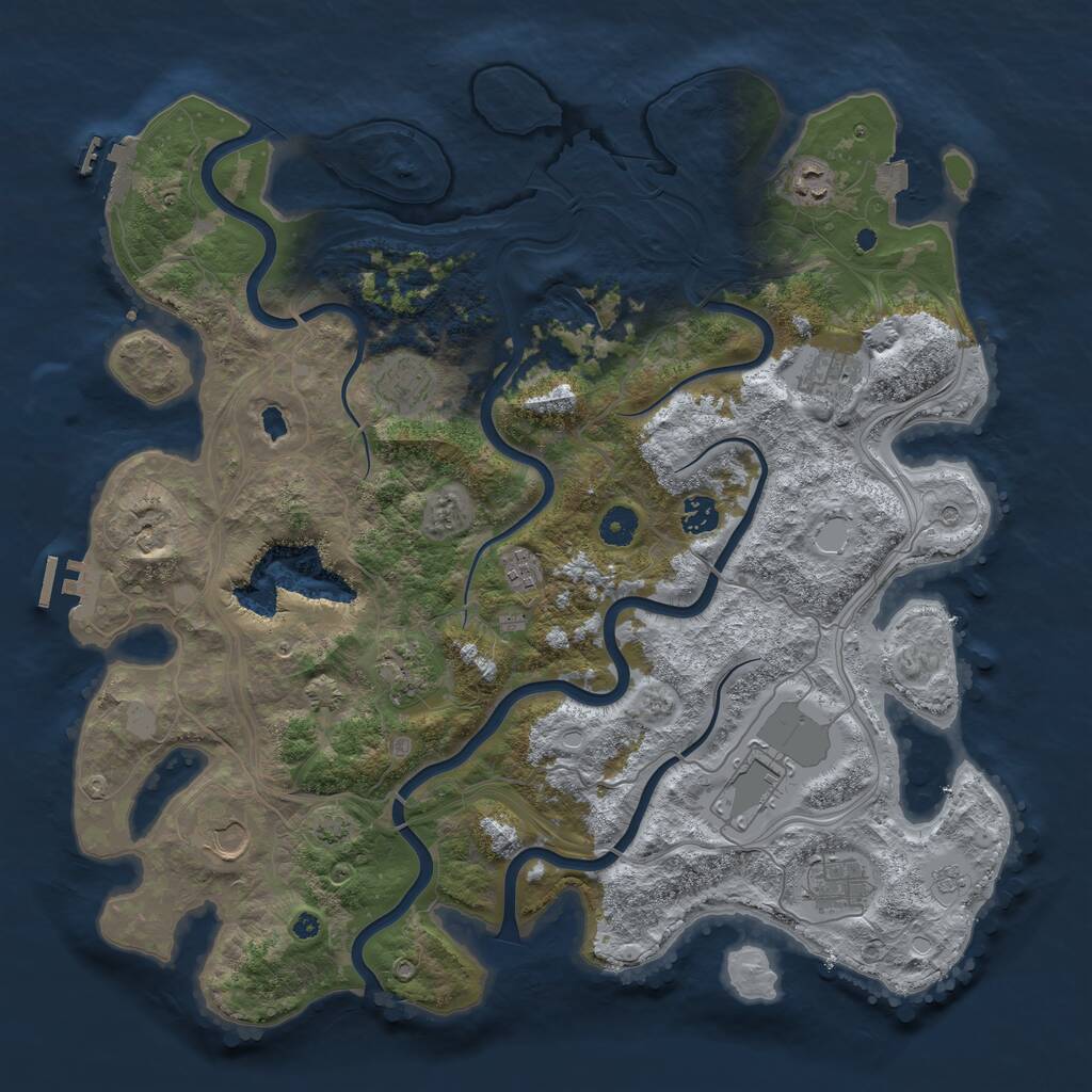 Rust Map: Procedural Map, Size: 4250, Seed: 180656157, 15 Monuments