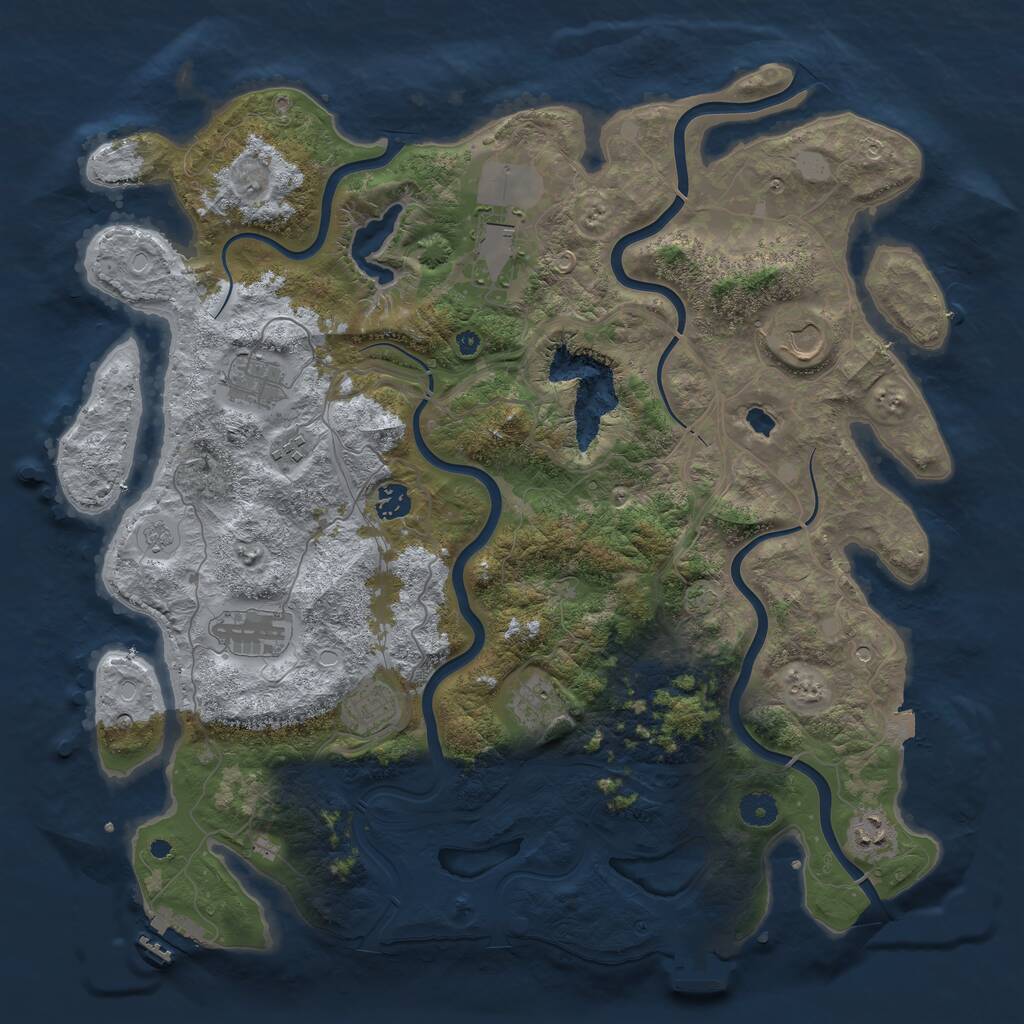 Rust Map: Procedural Map, Size: 4250, Seed: 1519431027, 15 Monuments