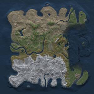 Thumbnail Rust Map: Procedural Map, Size: 4200, Seed: 247761967, 17 Monuments
