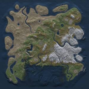 Thumbnail Rust Map: Procedural Map, Size: 4800, Seed: 1149668024, 17 Monuments