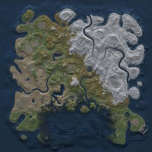 Thumbnail Rust Map: Procedural Map, Size: 4750, Seed: 730932292, 16 Monuments