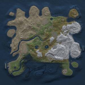 Thumbnail Rust Map: Procedural Map, Size: 3400, Seed: 28671, 13 Monuments
