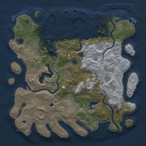 Thumbnail Rust Map: Procedural Map, Size: 4500, Seed: 403282041, 15 Monuments