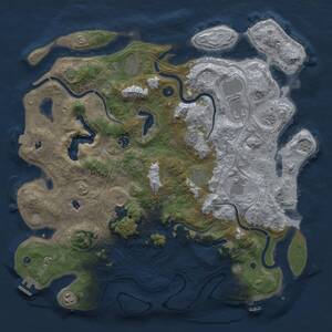 Thumbnail Rust Map: Procedural Map, Size: 4500, Seed: 646020458, 15 Monuments