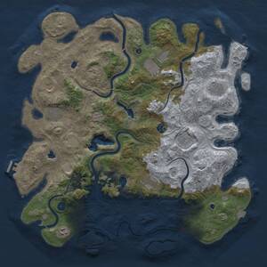 Thumbnail Rust Map: Procedural Map, Size: 4500, Seed: 817214615, 17 Monuments