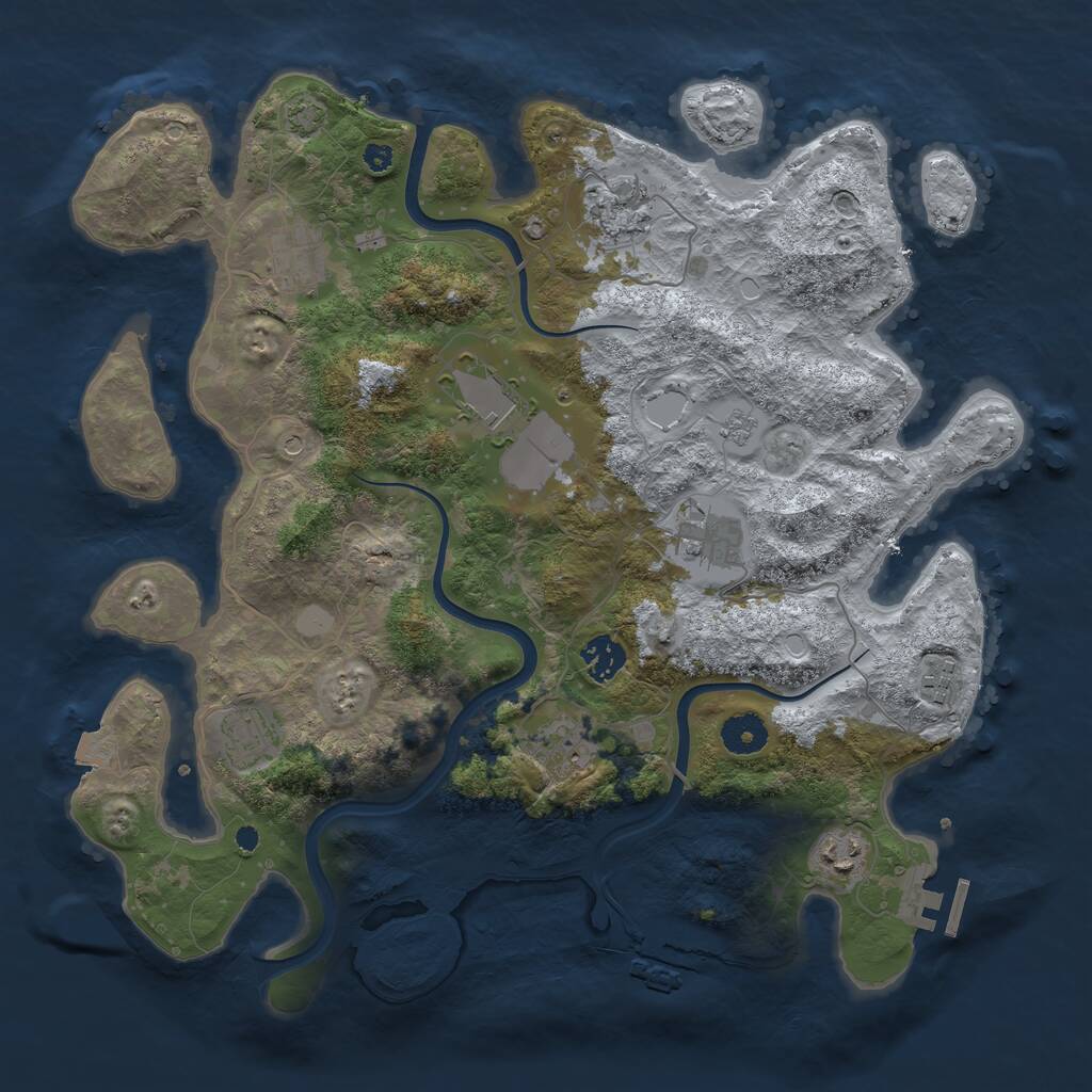 Rust Map: Procedural Map, Size: 3750, Seed: 706711382, 15 Monuments
