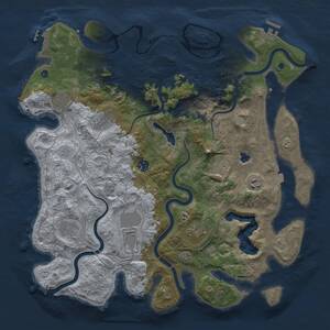 Thumbnail Rust Map: Procedural Map, Size: 4250, Seed: 508604541, 15 Monuments