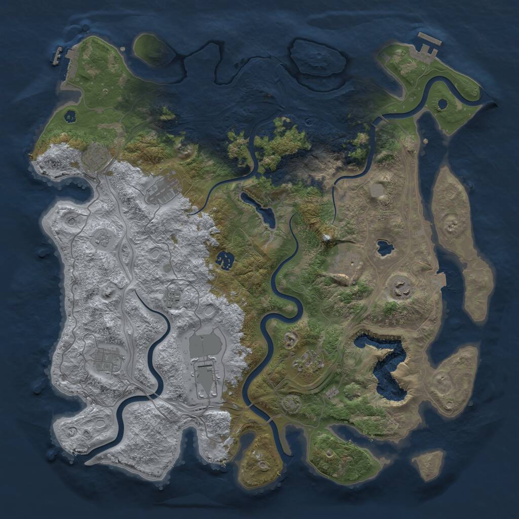 Rust Map: Procedural Map, Size: 4250, Seed: 508604541, 15 Monuments