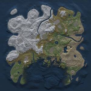 Thumbnail Rust Map: Procedural Map, Size: 4250, Seed: 1841107351, 16 Monuments
