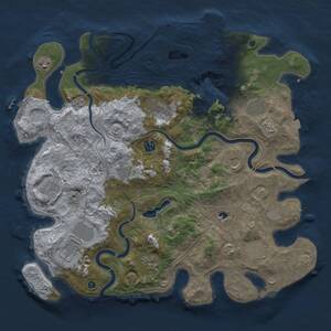 Thumbnail Rust Map: Procedural Map, Size: 4250, Seed: 1772766844, 17 Monuments