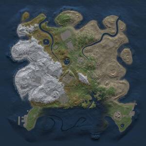 Thumbnail Rust Map: Procedural Map, Size: 3500, Seed: 234607034, 14 Monuments